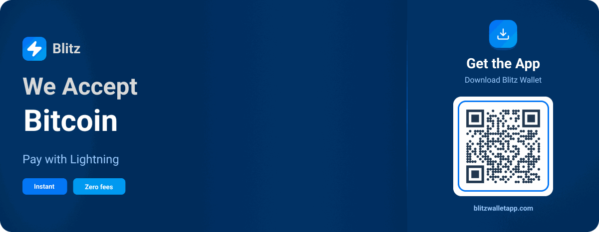 Blitz Wallet window sticker dark