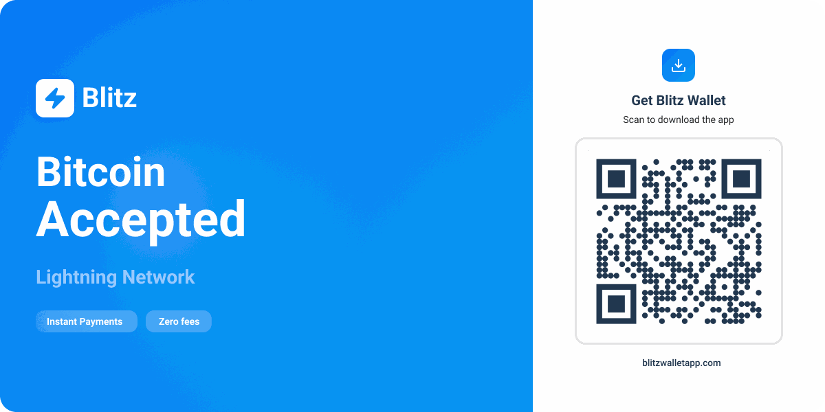 Blitz Wallet window sticker light